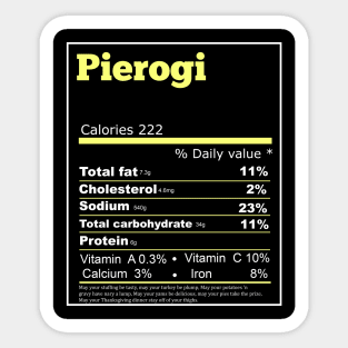 pierogi nutrition Sticker